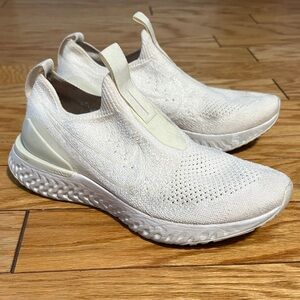 Women's Nike Epic Phantom React White & Pure Platinum Size 6.5 available